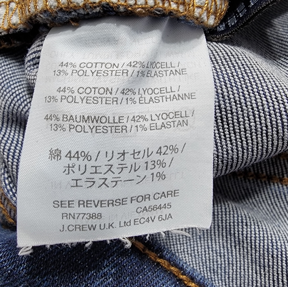 J.Crew 9" High-Rise Toothpick Jean in Point Lake Wash Women's Size 27 - Picture 6 of 12